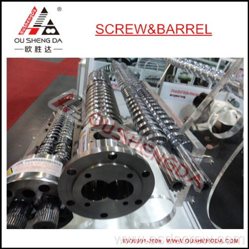 Bimetallic parallel twin screw barrel for plastic granulator machine